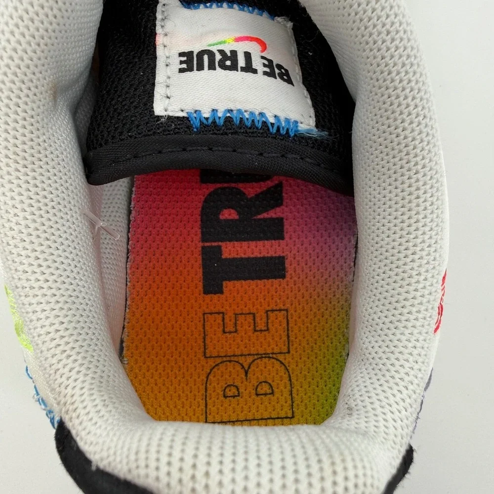 Nike Cortez Be True Rainbow Swoosh White Retro Y2K Sneakers Youth‎ 2.5Y